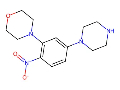 4-(2-Nitro-5-piperazin-1-ylphenyl)morpholine structure