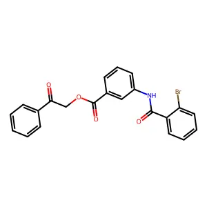 Phenacyl 3-[(2-bromobenzoyl)amino]benzoate structure