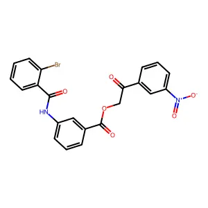 2-(3-Nitrophenyl)-2-oxoethyl 3-(2-bromobenzamido)benzoate structure