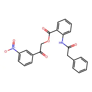 2-(3-Nitrophenyl)-2-oxoethyl 2-[(phenylacetyl)amino]benzoate structure