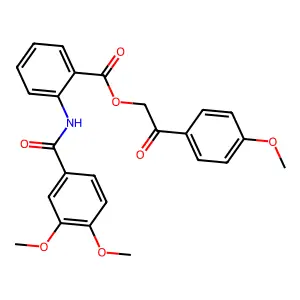 [2-(4-Methoxyphenyl)-2-oxoethyl] 2-[(3,4-dimethoxybenzoyl)amino]benzoate structure