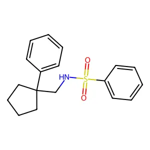 N-[(1-phenylcyclopentyl)methyl]benzenesulfonamide structure