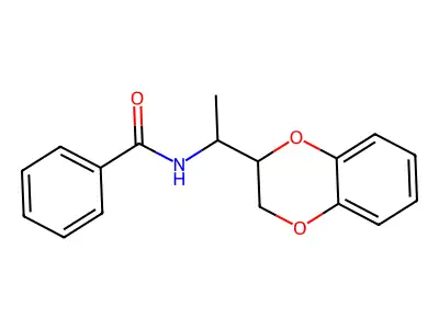 N-[1-(2,3-dihydro-1,4-benzodioxin-2-yl)ethyl]benzamide structure