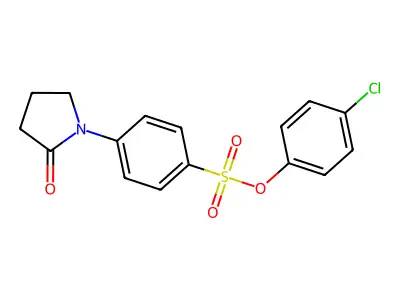 (4-Chlorophenyl) 4-(2-oxopyrrolidin-1-yl)benzenesulfonate structure
