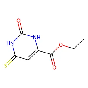 Ethyl 2-oxo-6-thioxo-1,2,3,6-tetrahydropyrimidine-4-carboxylate structure