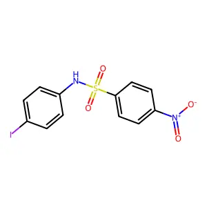 N-(4-iodophenyl)-4-nitrobenzenesulfonamide structure