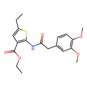 Ethyl 2-[[2-(3,4-dimethoxyphenyl)acetyl]amino]-5-ethylthiophene-3-carboxylate structure