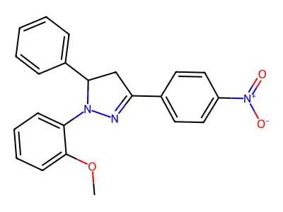 2-(2-Methoxyphenyl)-5-(4-nitrophenyl)-3-phenyl-3,4-dihydropyrazole structure