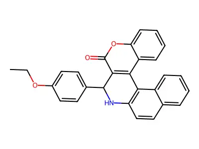 3-(4-ethoxyphenyl)-3,4-dihydro-2H-benzo[f]chromeno[3,4-c]quinolin-2-one structure