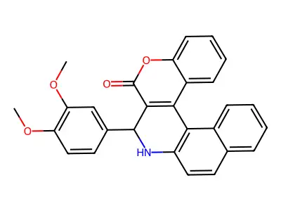 3-(3,4-dimethoxyphenyl)-3,4-dihydro-2H-benzo[f]chromeno[3,4-c]quinolin-2-one structure