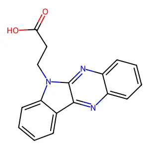 3-Indolo[2,3-b]quinoxalin-6-yl-propionic acid structure