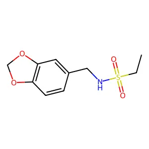 N-(1,3-benzodioxol-5-ylmethyl)ethanesulfonamide structure