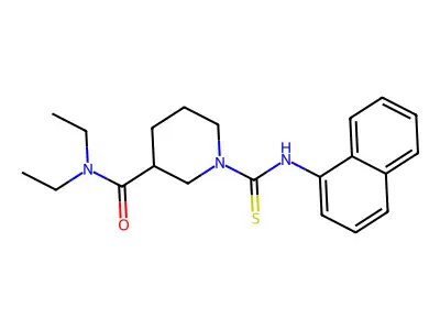 N,N-diethyl-1-(naphthalen-1-ylcarbamothioyl)piperidine-3-carboxamide structure
