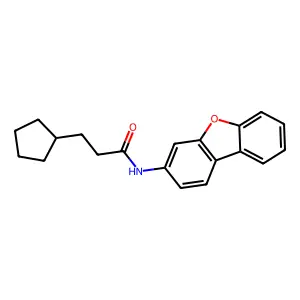 3-环戊基-N-二苯并呋喃-3-基丙酰胺 structure