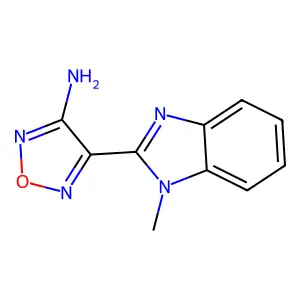 4-(1-Methyl-1H-benzoimidazol-2-yl)-furazan-3-ylamine structure