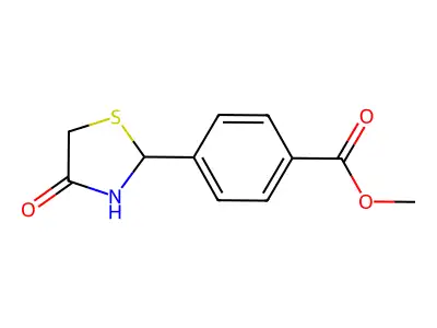 Methyl 4-(4-oxo-1,3-thiazolidin-2-yl)benzoate structure