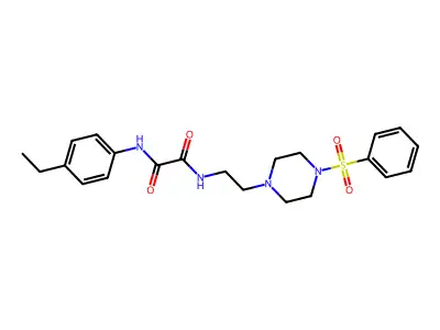 N-[2-[4-(benzenesulfonyl)piperazin-1-yl]ethyl]-N'-(4-ethylphenyl)oxamide structure