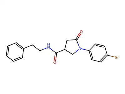 1-(4-bromophenyl)-5-oxo-N-(2-phenylethyl)pyrrolidine-3-carboxamide structure