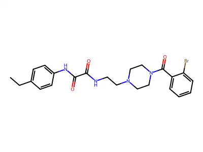 N-[2-[4-(2-bromobenzoyl)piperazin-1-yl]ethyl]-N'-(4-ethylphenyl)oxamide structure
