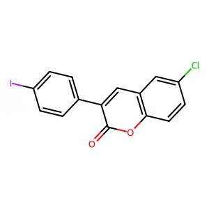 6-Chloro-3-(4-iodophenyl)-2H-chromen-2-one structure