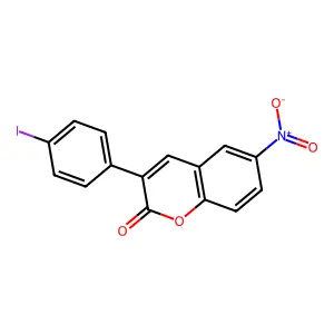 3-(4-Iodophenyl)-6-nitro-2H-1-benzopyran-2-one structure