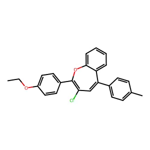 3-Chloro-2-(4-ethoxyphenyl)-5-(4-methylphenyl)-1-benzoxepine structure