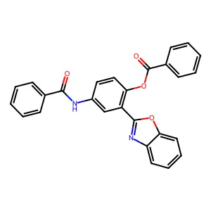 2-(1,3-Benzoxazol-2-yl)-4-(benzoylamino)phenyl benzoate structure