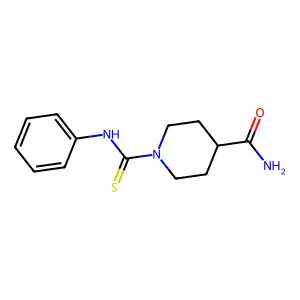 1-(Phenylcarbamothioyl)piperidine-4-carboxamide structure