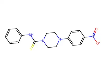4-(4-nitrophenyl)-N-phenylpiperazine-1-carbothioamide structure