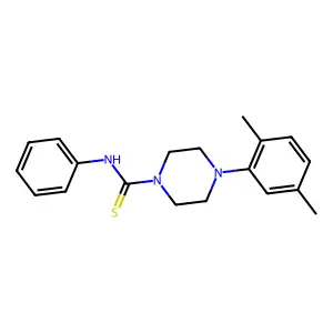 4-(2,5-dimethylphenyl)-N-phenylpiperazine-1-carbothioamide structure