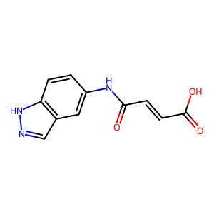 4-(1H-indazol-5-ylamino)-4-oxo-but-2-enoic acid structure