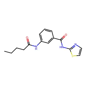 3-(pentanoylamino)-N-(1,3-thiazol-2-yl)benzamide structure