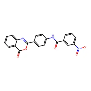 3-nitro-N-[4-(4-oxo-3,1-benzoxazin-2-yl)phenyl]benzamide structure