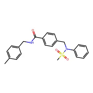 N-(4-methylbenzyl)-4-{[(methylsulfonyl)(phenyl)amino]methyl}benzamide structure