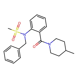 N-benzyl-N-[2-(4-methylpiperidine-1-carbonyl)phenyl]methanesulfonamide structure