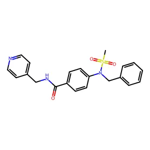4-[benzyl(methylsulfonyl)amino]-N-(pyridin-4-ylmethyl)benzamide structure