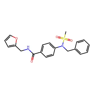 4-[benzyl(methylsulfonyl)amino]-N-(furan-2-ylmethyl)benzamide structure