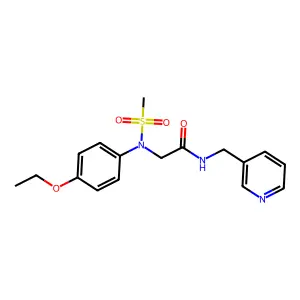 2-(4-ethoxy-N-methylsulfonylanilino)-N-(pyridin-3-ylmethyl)acetamide structure