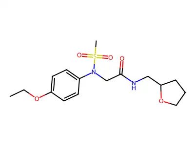 2-(4-ethoxy-N-methylsulfonylanilino)-N-(oxolan-2-ylmethyl)acetamide structure