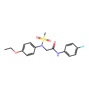 2-(4-ethoxy-N-methylsulfonylanilino)-N-(4-fluorophenyl)acetamide structure