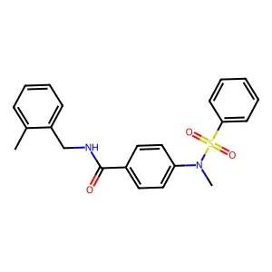 N-(2-methylbenzyl)-4-[methyl(phenylsulfonyl)amino]benzamide structure