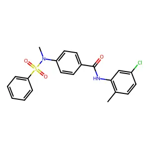 4-[benzenesulfonyl(methyl)amino]-N-(5-chloro-2-methylphenyl)benzamide structure