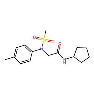 N-cyclopentyl-2-(4-methyl-N-methylsulfonylanilino)acetamide structure
