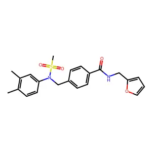 4-[(3,4-dimethyl-N-methylsulfonylanilino)methyl]-N-(furan-2-ylmethyl)benzamide structure