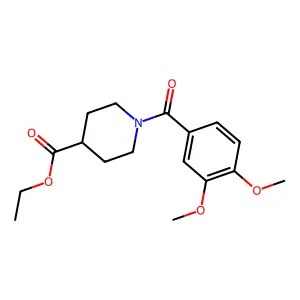 Ethyl 1-(3,4-dimethoxybenzoyl)piperidine-4-carboxylate structure