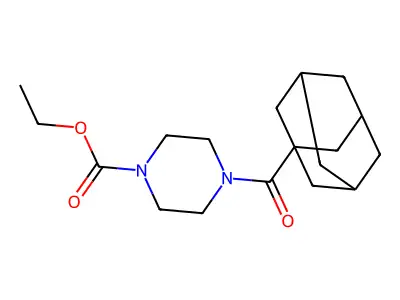 Ethyl 4-(adamantanylcarbonyl)piperazinecarboxylate structure