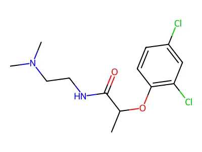 2-(2,4-dichlorophenoxy)-N-[2-(dimethylamino)ethyl]propanamide structure