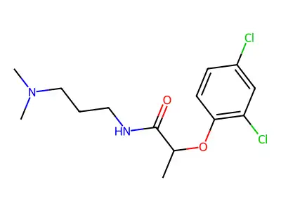 2-(2,4-dichlorophenoxy)-N-[3-(dimethylamino)propyl]propanamide structure