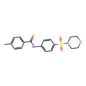 4-methyl-N-[4-(morpholinosulfonyl)phenyl]benzamide structure