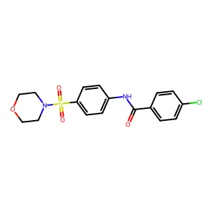 4-chloro-N-[4-(4-morpholinylsulfonyl)phenyl]benzamide structure